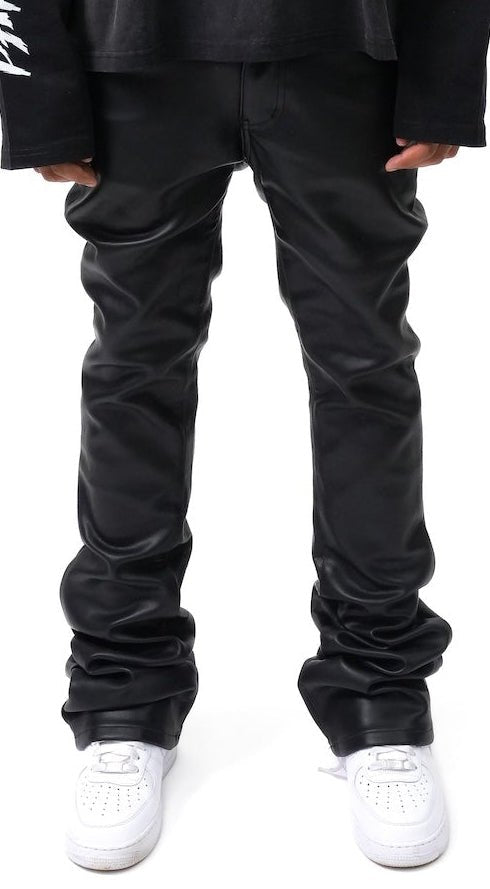 Fortune Vegan Leather Pants - Black