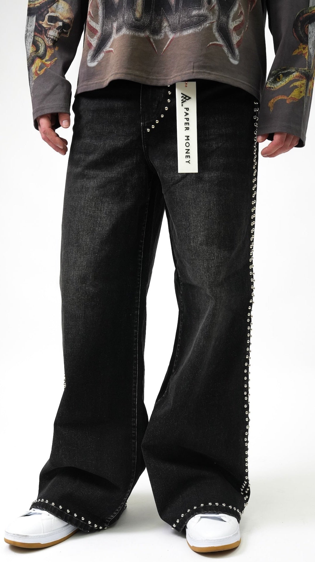 Outlaw Stud Denim - Black