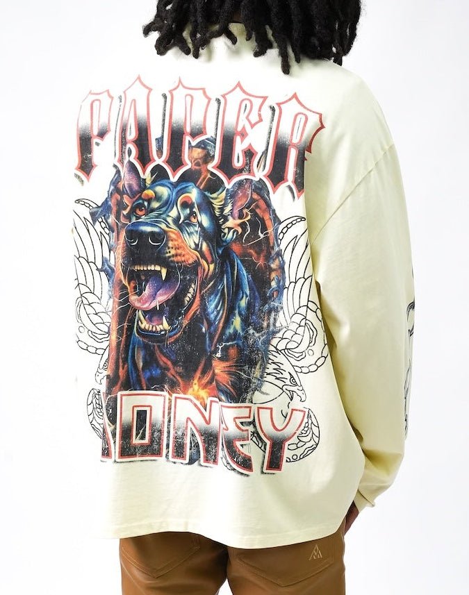 Beast Mode Long Sleeve Tee - Cream-3