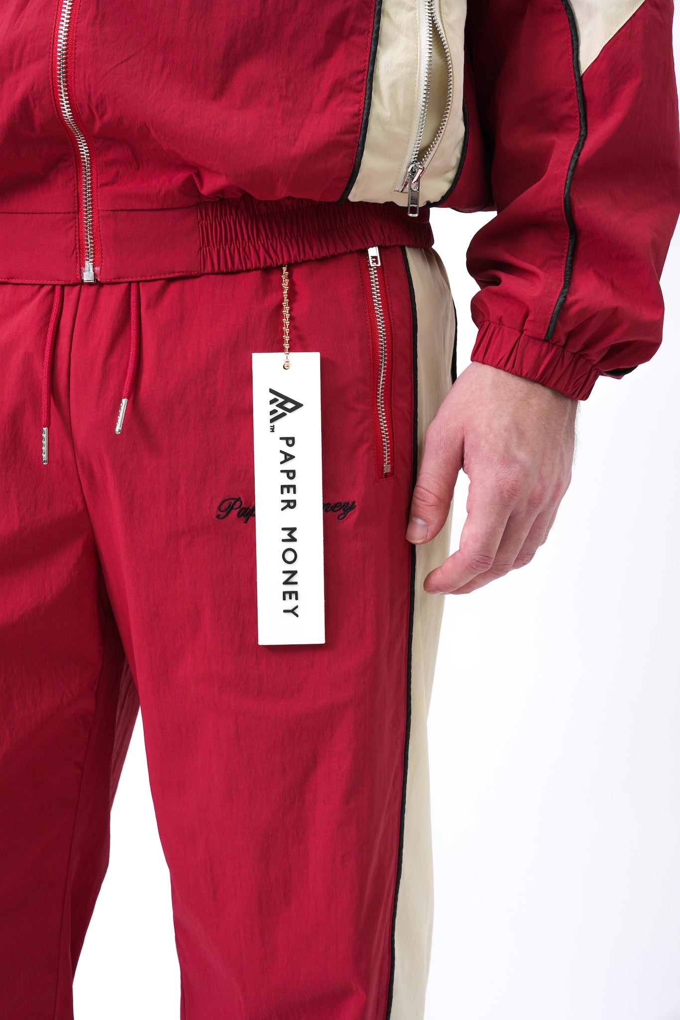 Velocity Track Pants - Red-2
