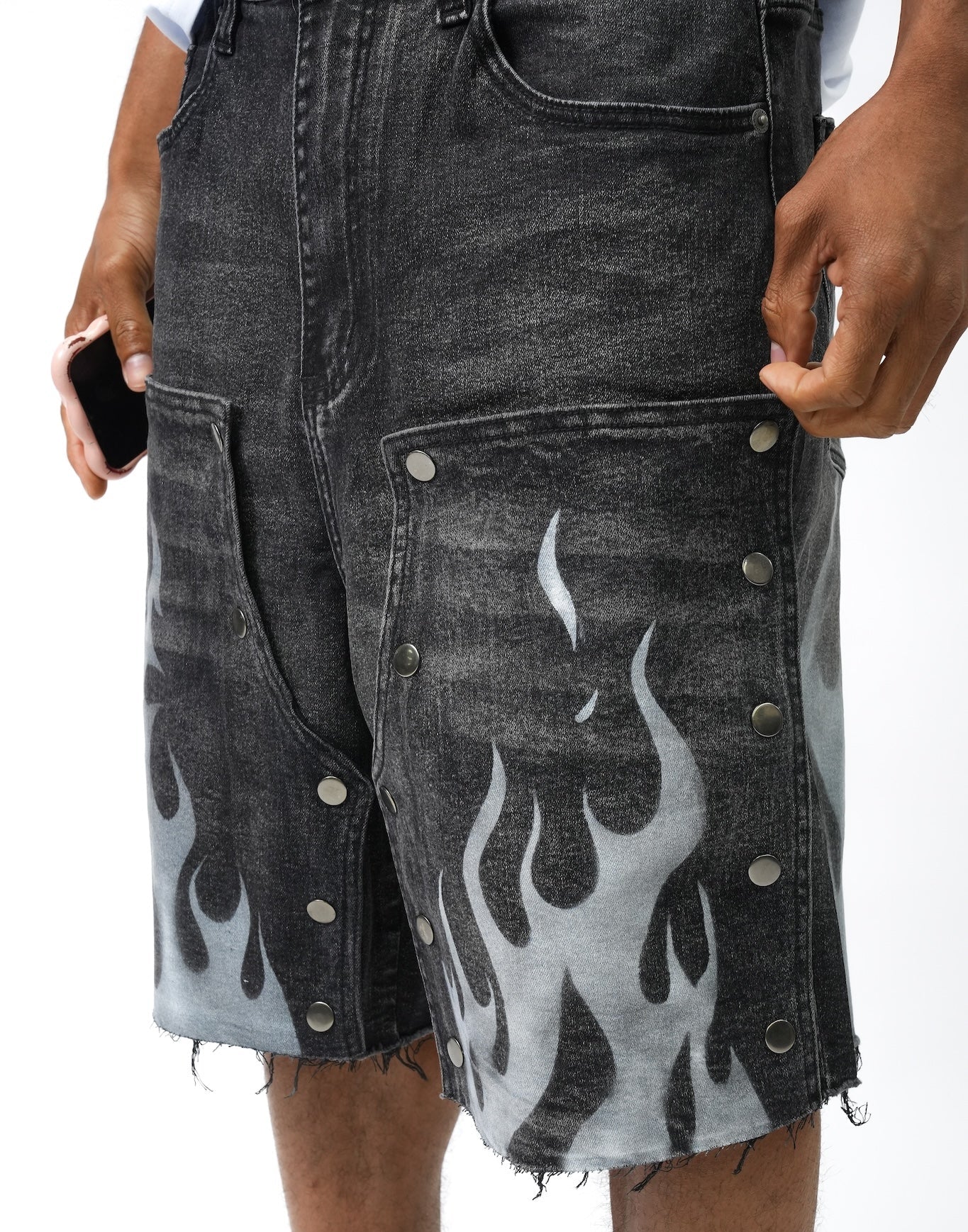DUAL FLAMES SHORTS BLACK-2