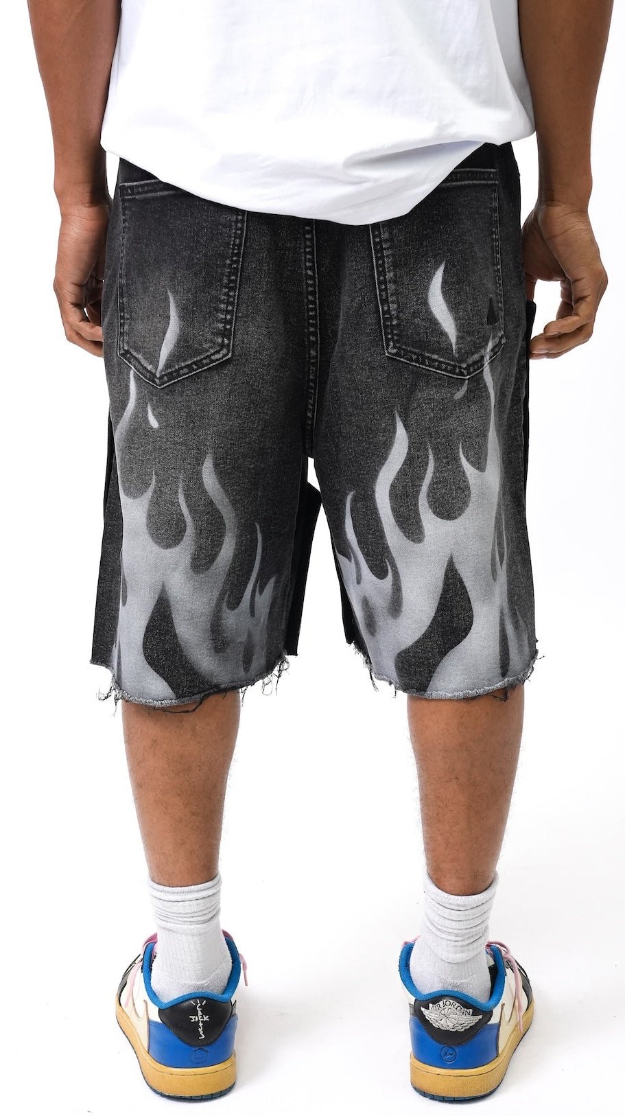 DUAL FLAMES SHORTS BLACK-3