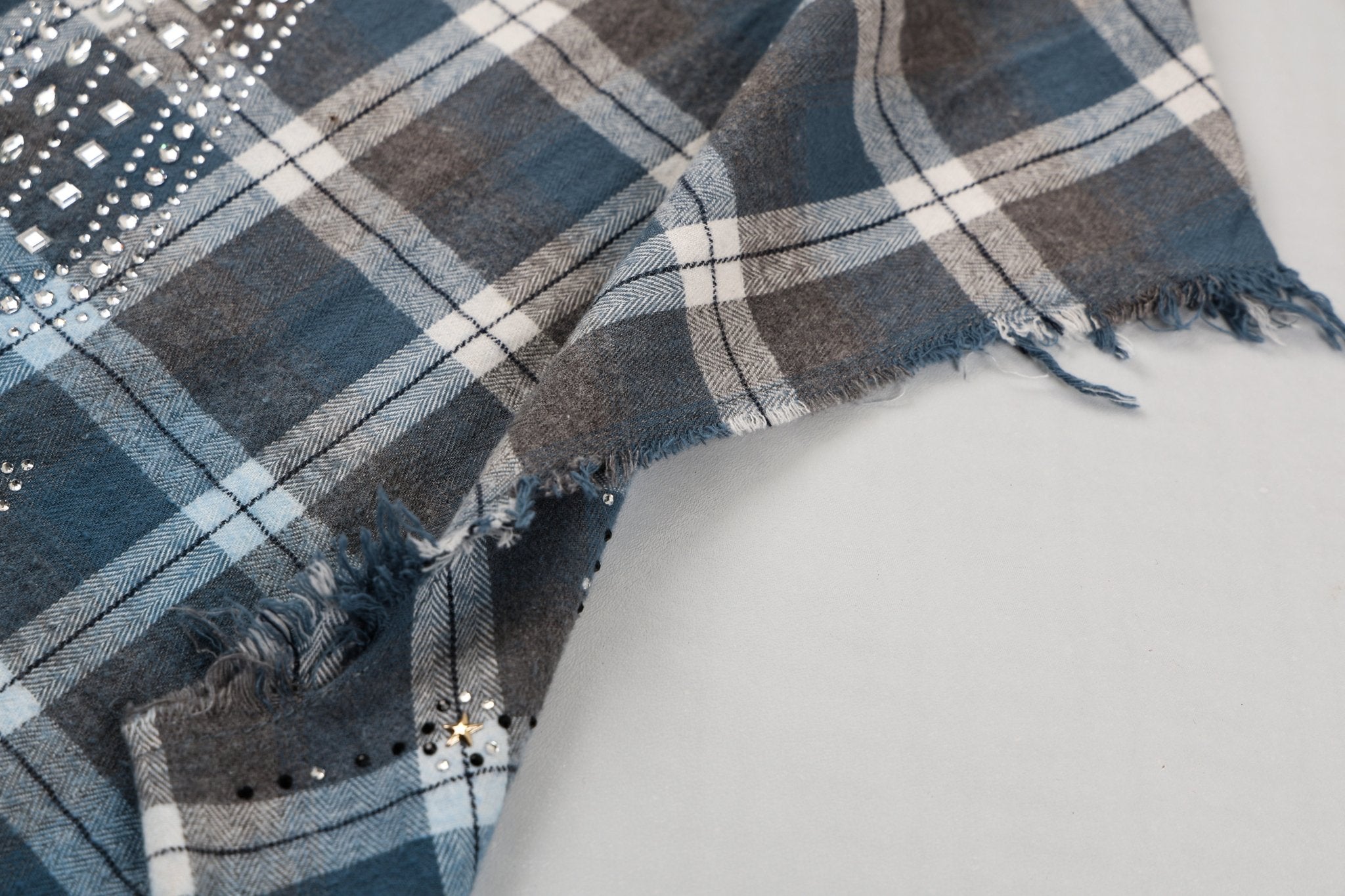 Flanella di strass azzurro-6