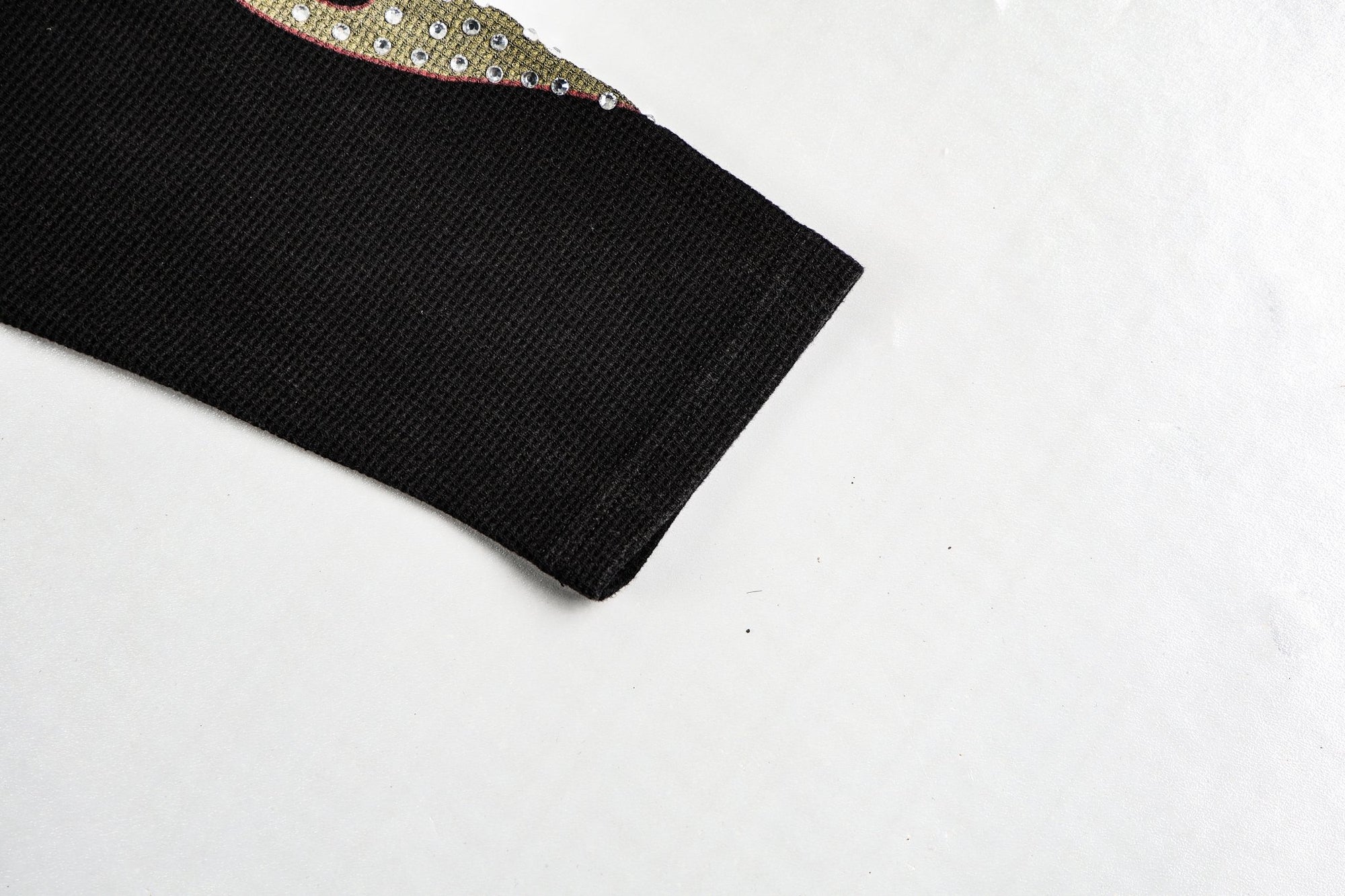 247 Rhinestone Double Layer Tee | Black