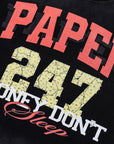 247 Rhinestone Double Layer Tee | Black