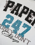 247 Rhinestone Double Layer Tee | White