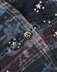 Rhinestone Flannel L/S | Blue/Red