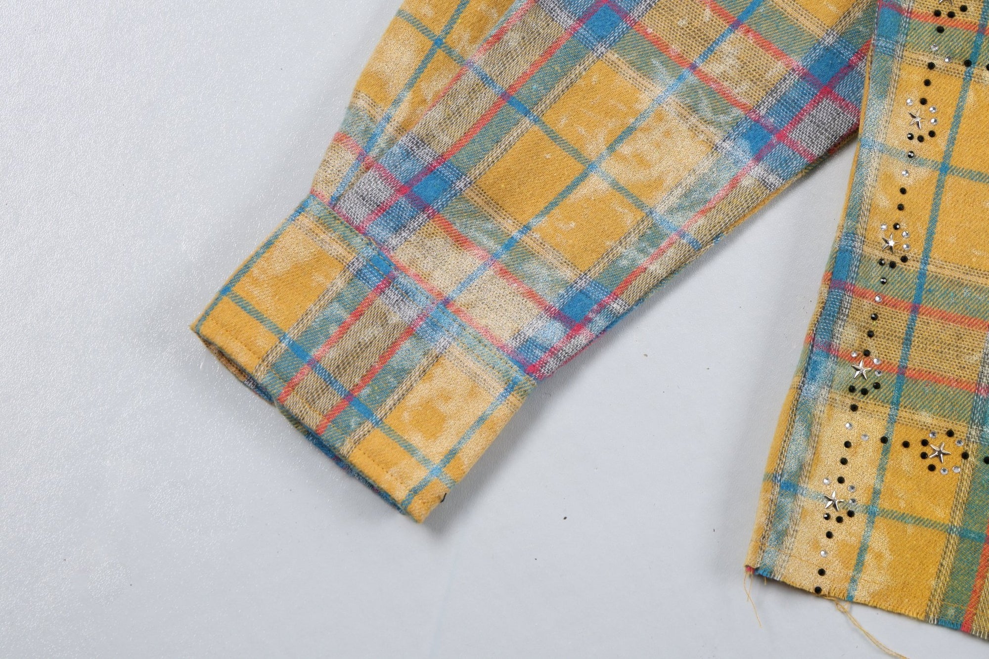 Rhinestone Flannel L/S | Yellow