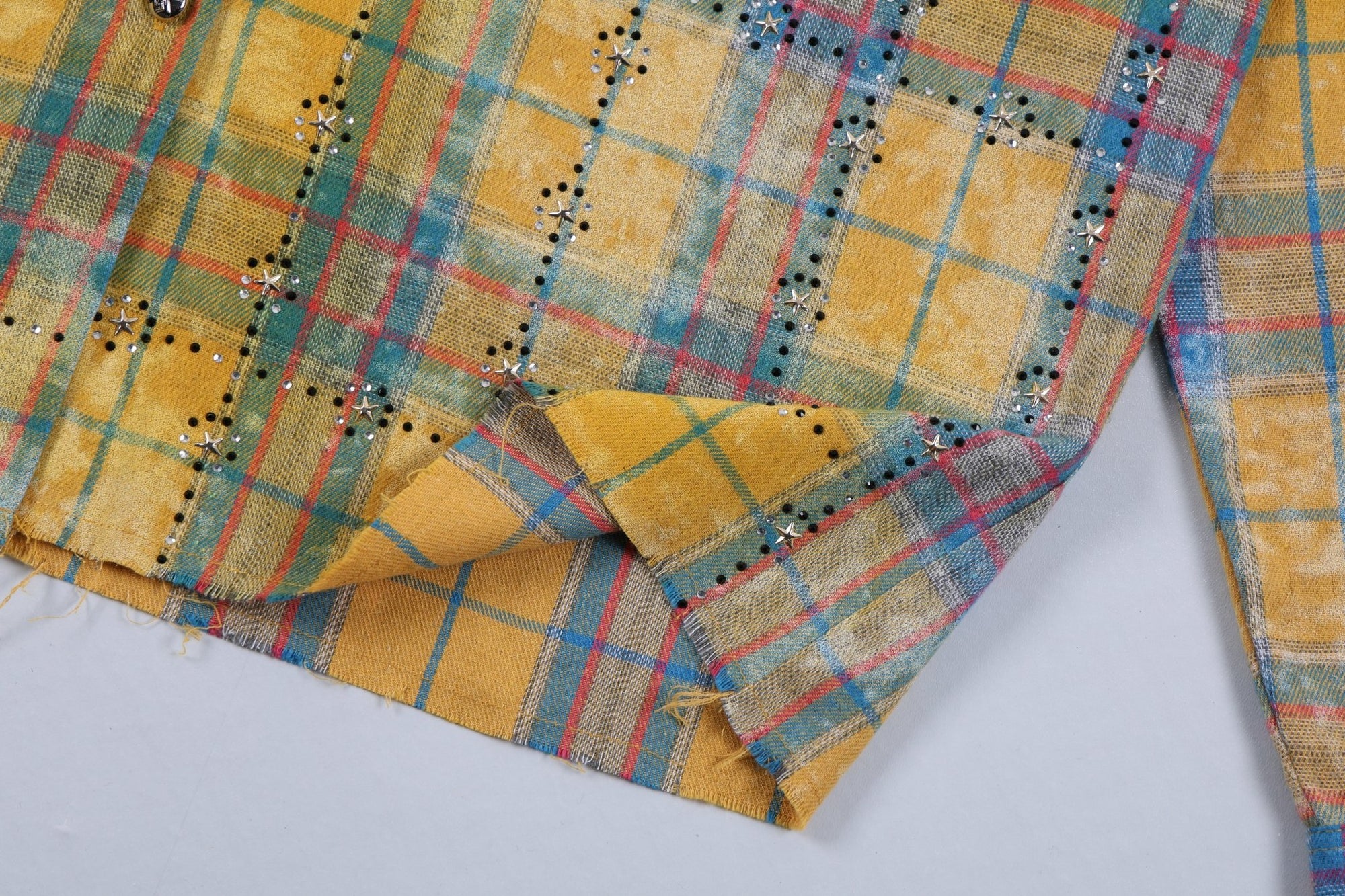 Rhinestone Flannel L/S | Yellow