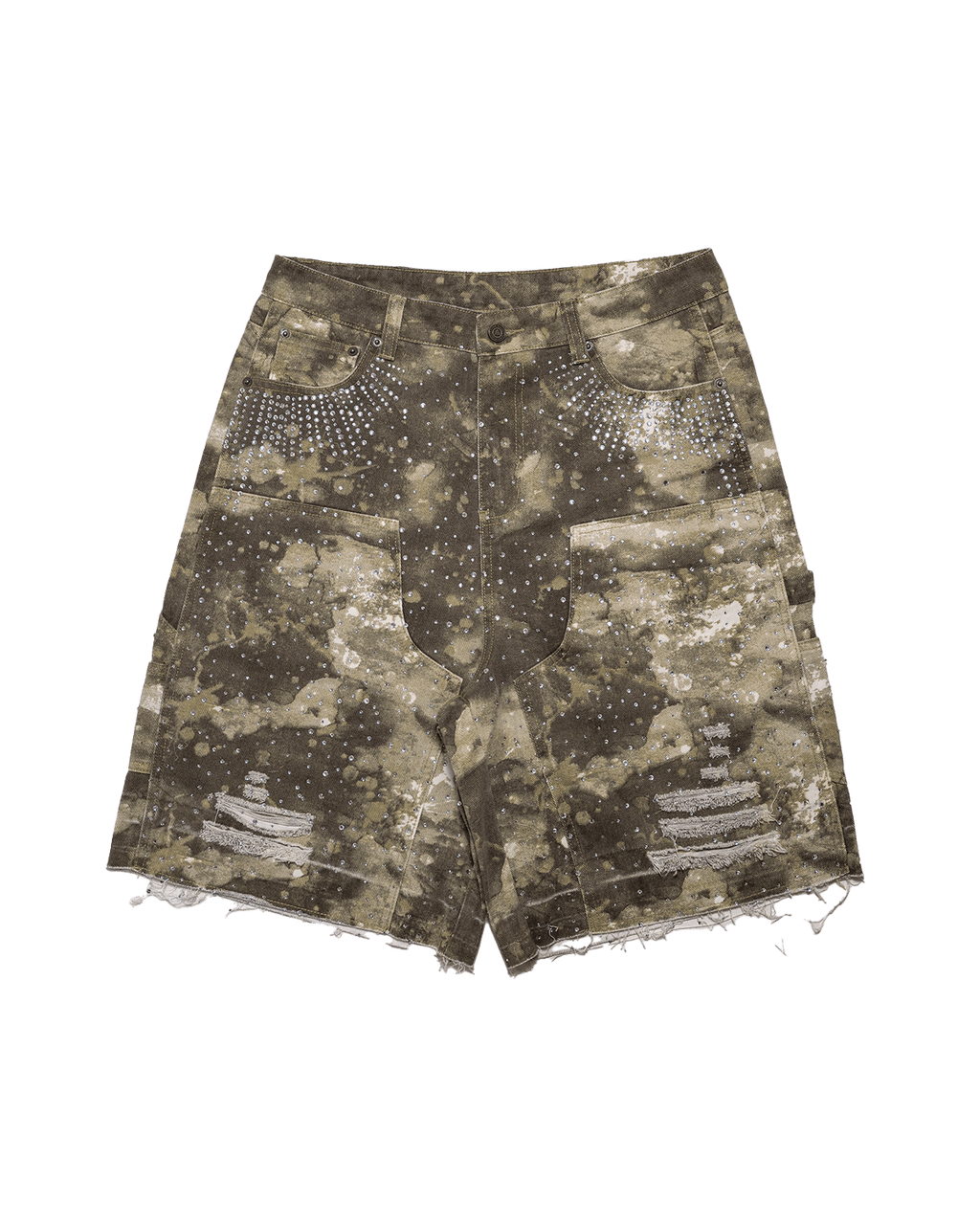 Crystalized Shorts in Moss Camo