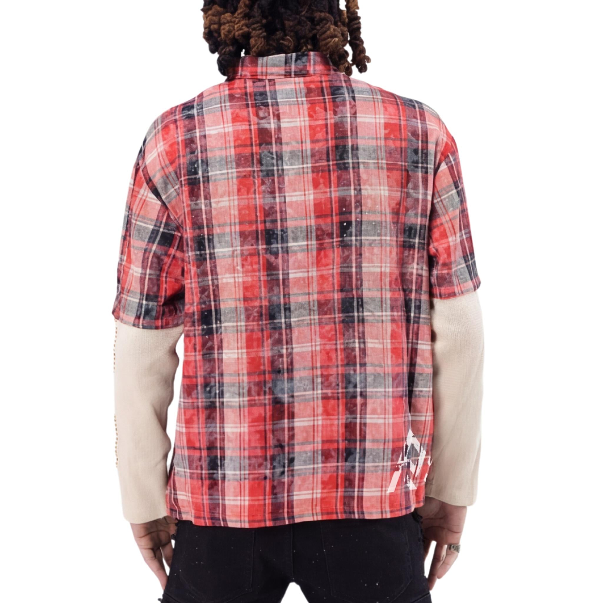 Layered Flannel | Red-3