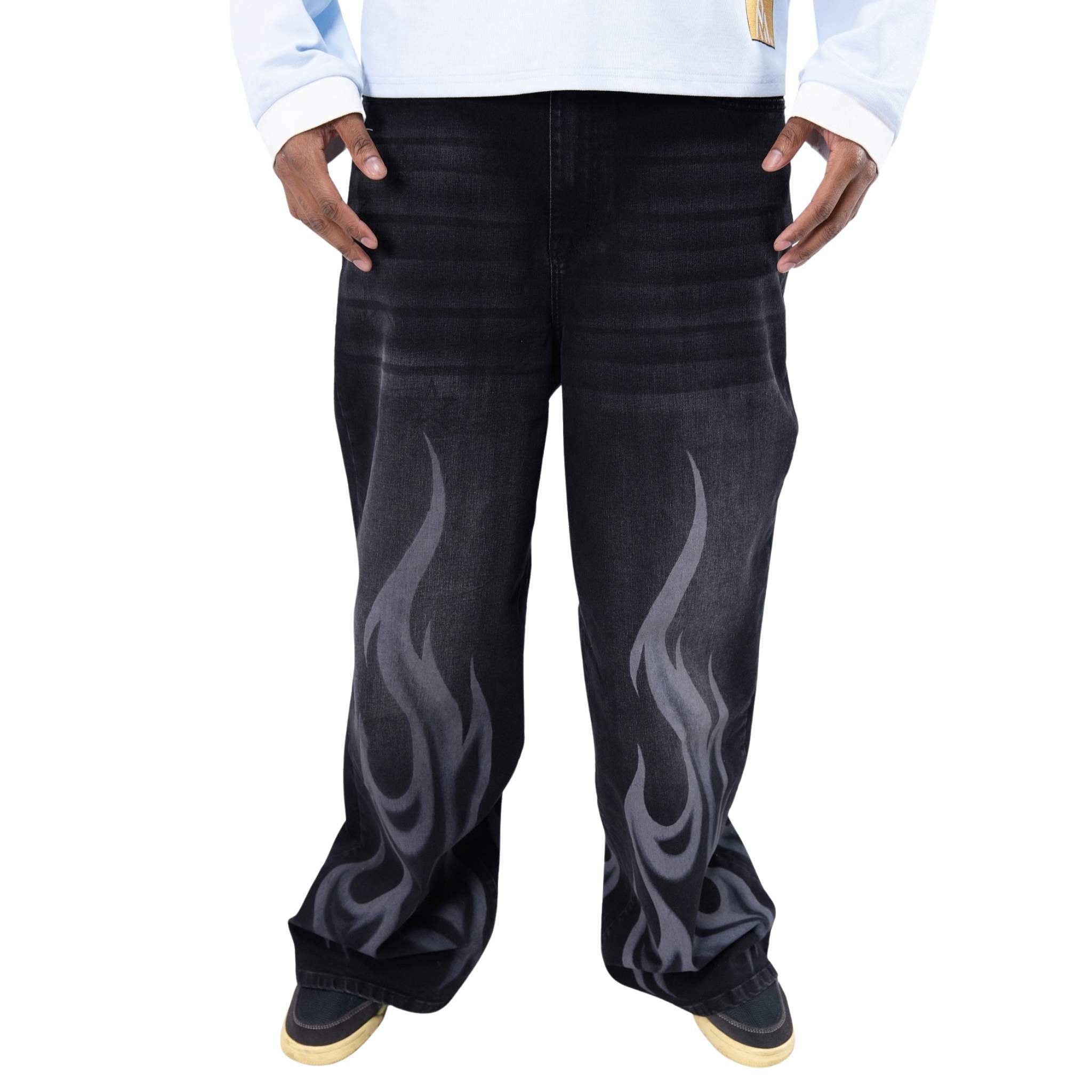 Flames Baggy Pant | Black