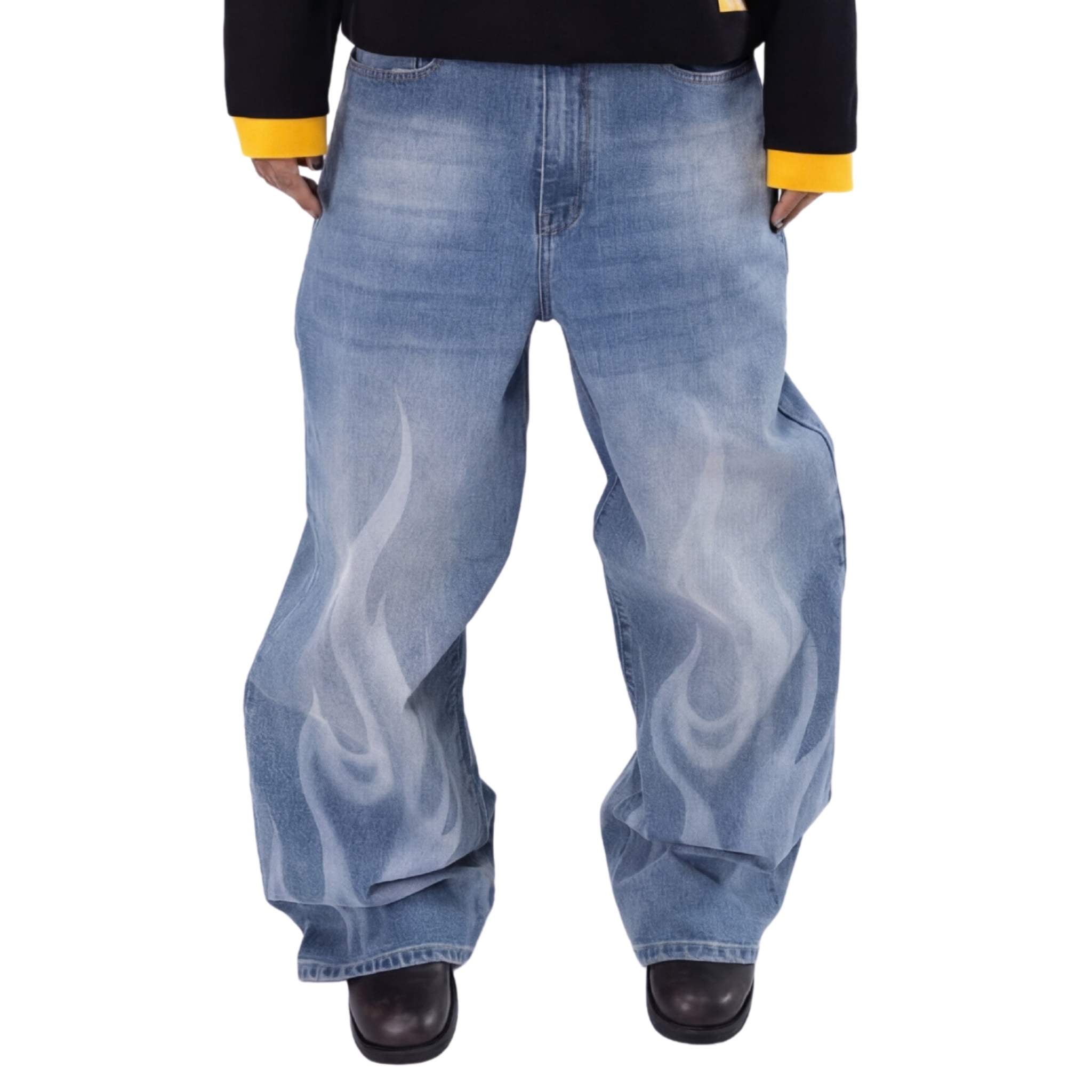 Flames Baggy Pant | Blue