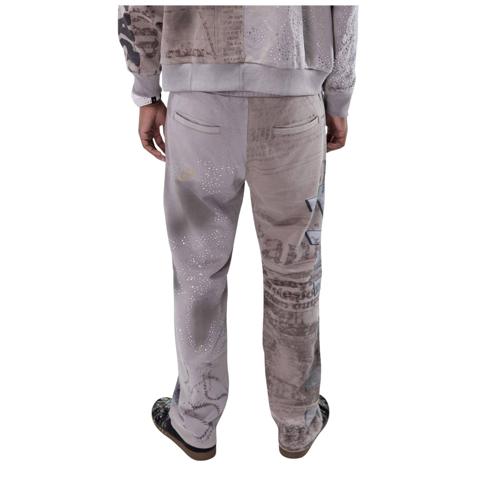 News Paper Sweat Pants | Taupe-3