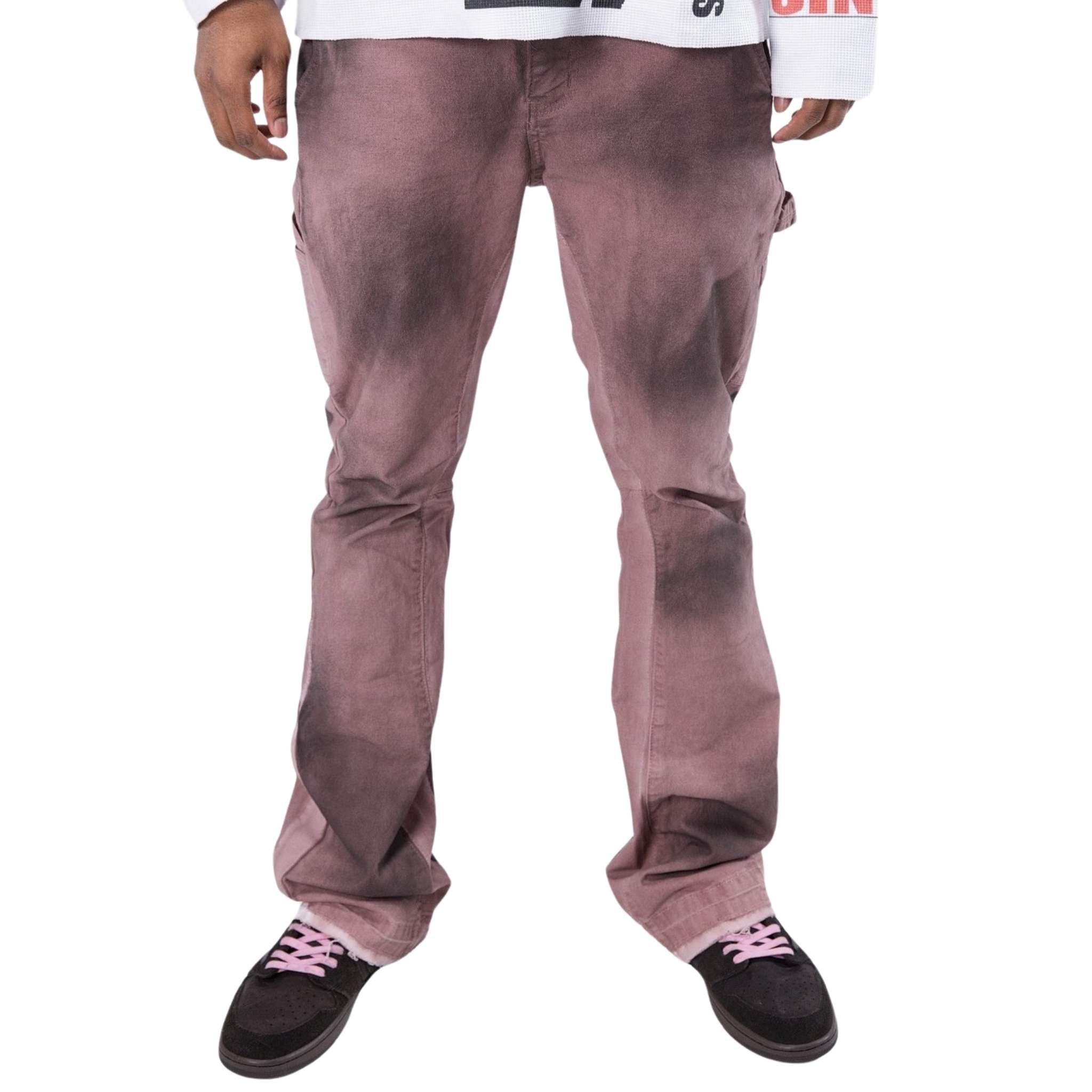 Rust carpenter pants with utility pockets – Paper Money workwear pants front view