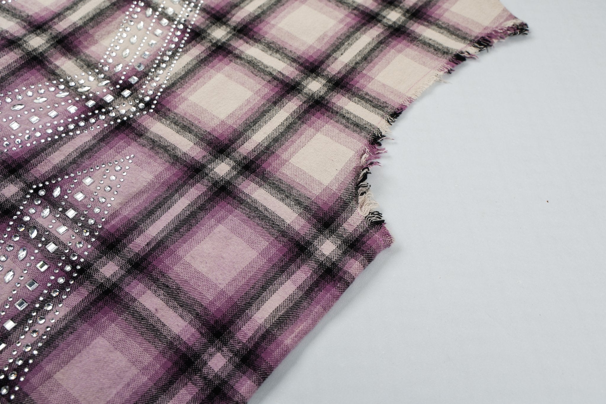 Flanella di strass viola-9