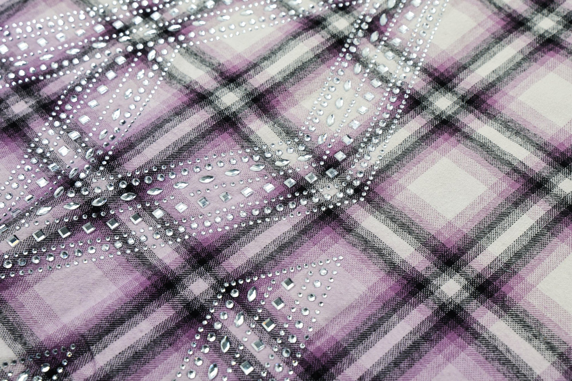 Rhinestone Flannel Purple
