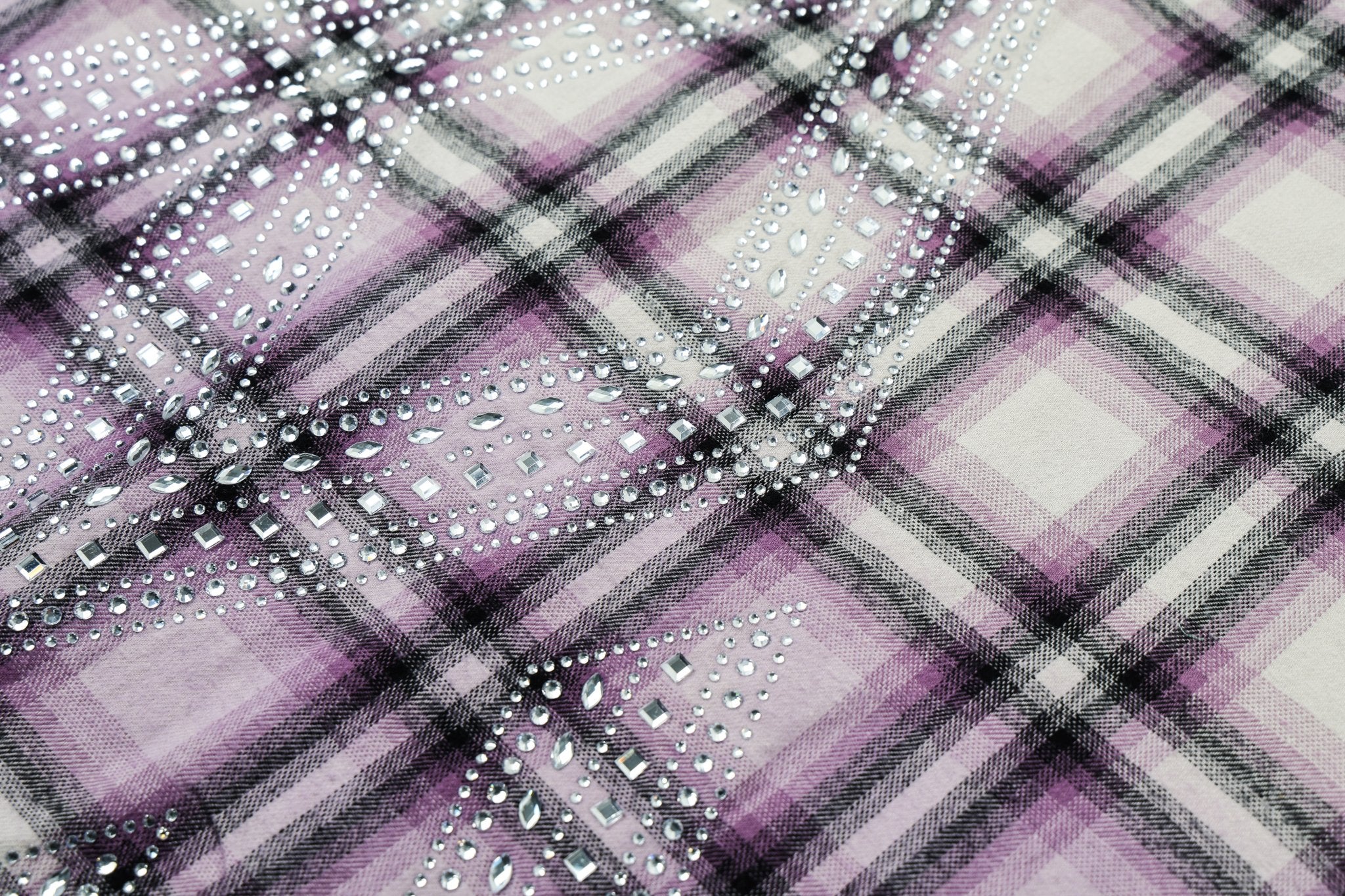 Flanella di strass viola-10