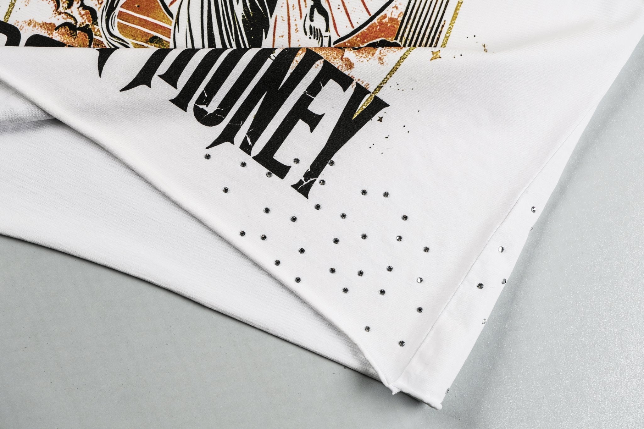Fallen Angels Rhinestone S/S Tee | White - BH3335-4