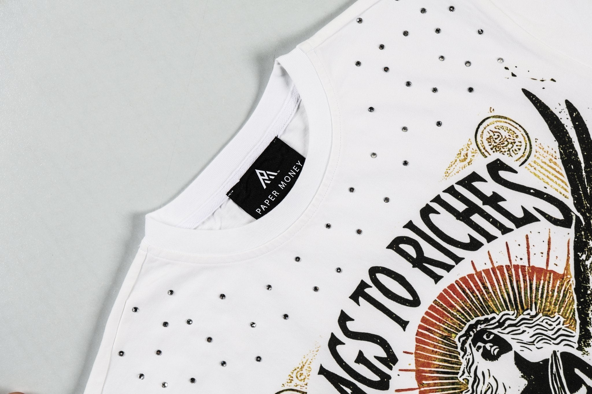 Fallen Angels Rhinestone S/S Tee | White - BH3335-6