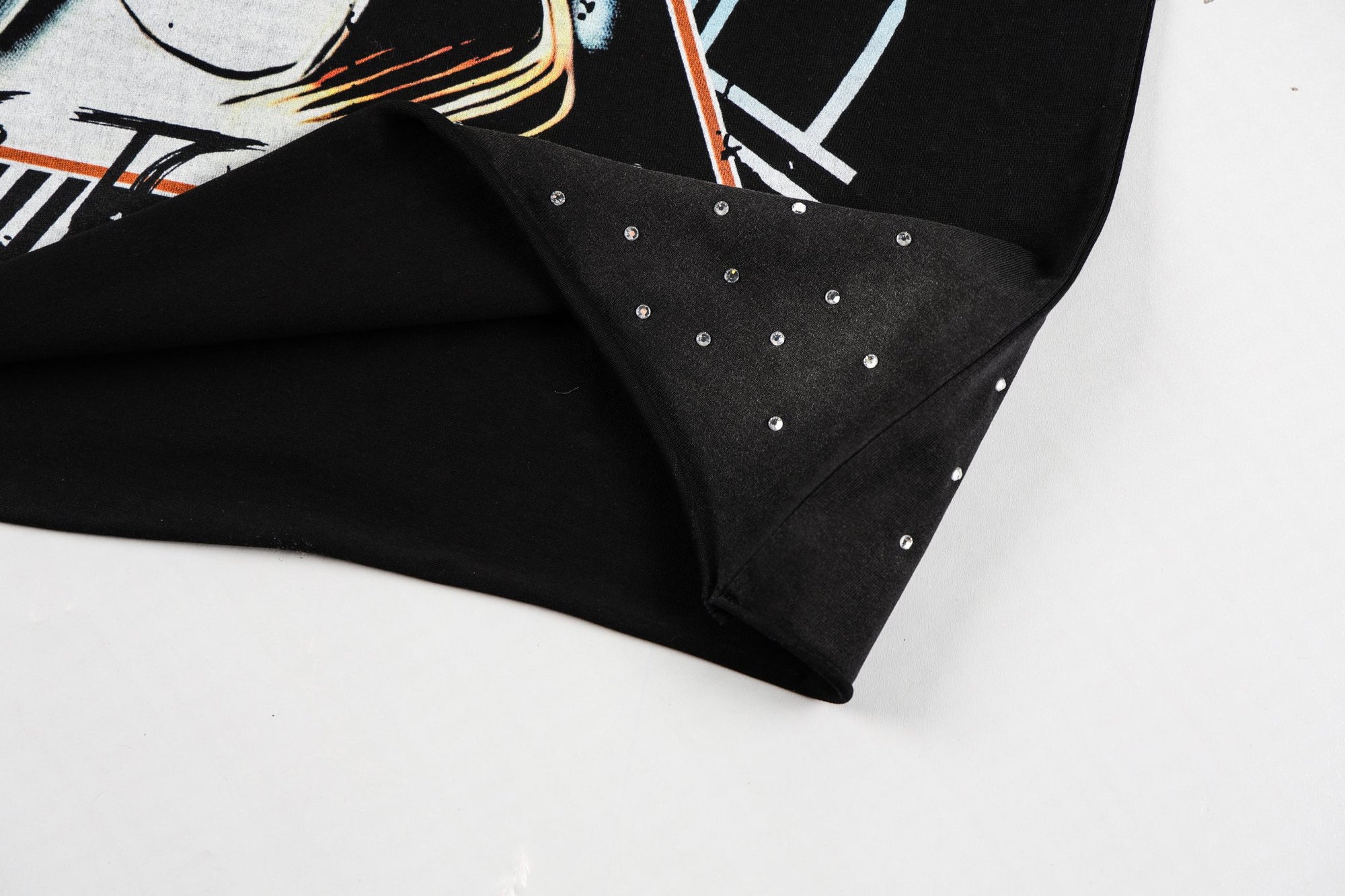 Def Money Rhinestone S/S Tee | Black