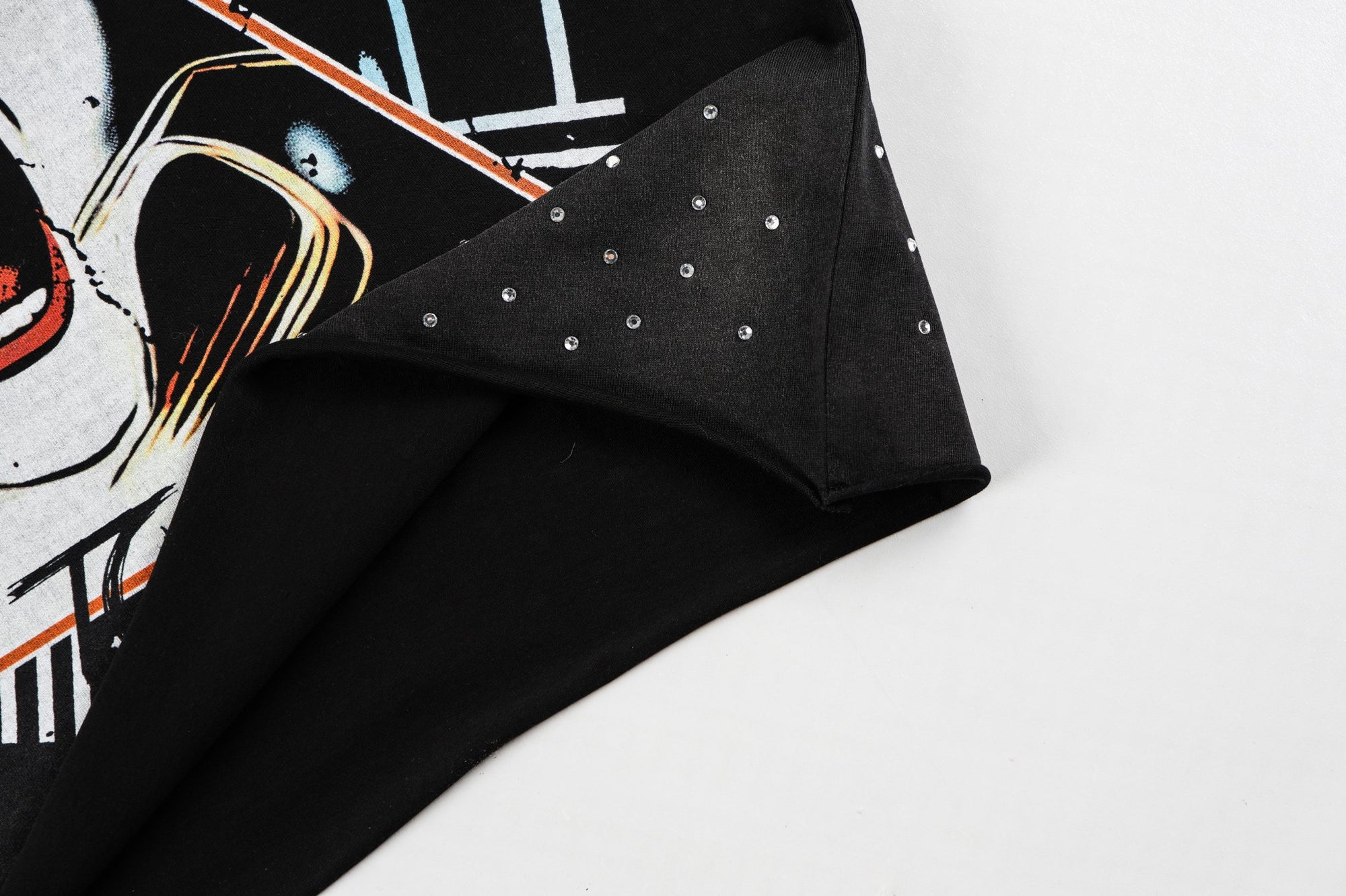 Def Money Rhinestone S/S Tee | Black