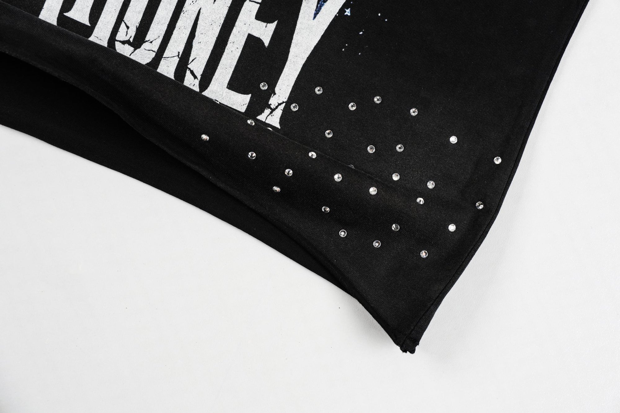 Maglietta Fallen Angels con strass a maniche lunghe | Nero