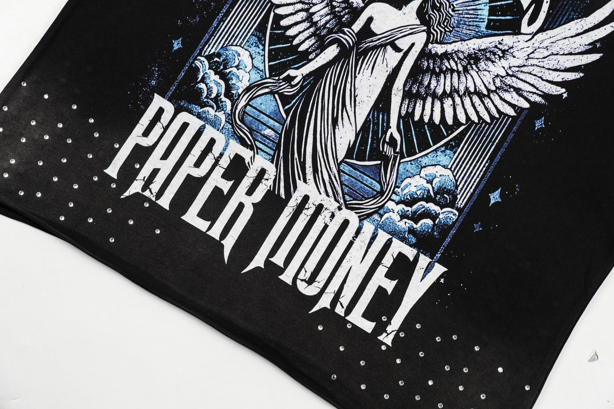 Maglietta Fallen Angels con strass a maniche lunghe | Nero