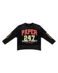 247 Rhinestone Double Layer Tee | Black